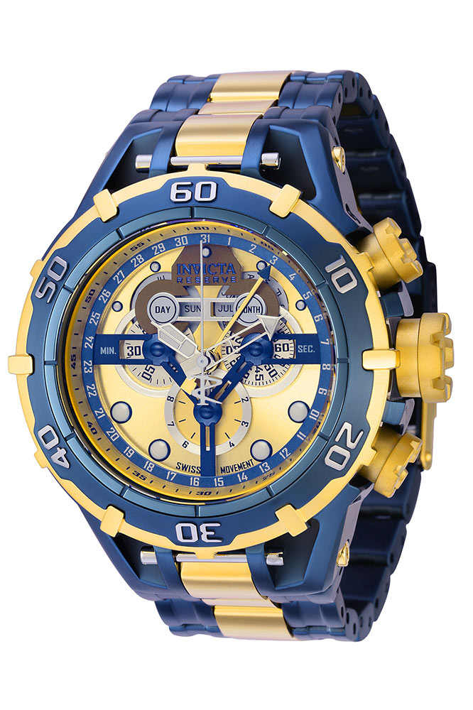 Invicta Subaqua Ocean Warrior Men's Watch w/Master Calendar - 54mm, Dark Blue, Gold (35626)