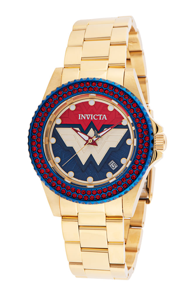 Invicta DC Comics Wonder Woman Women's Watch - 40mm, Gold (35642)
