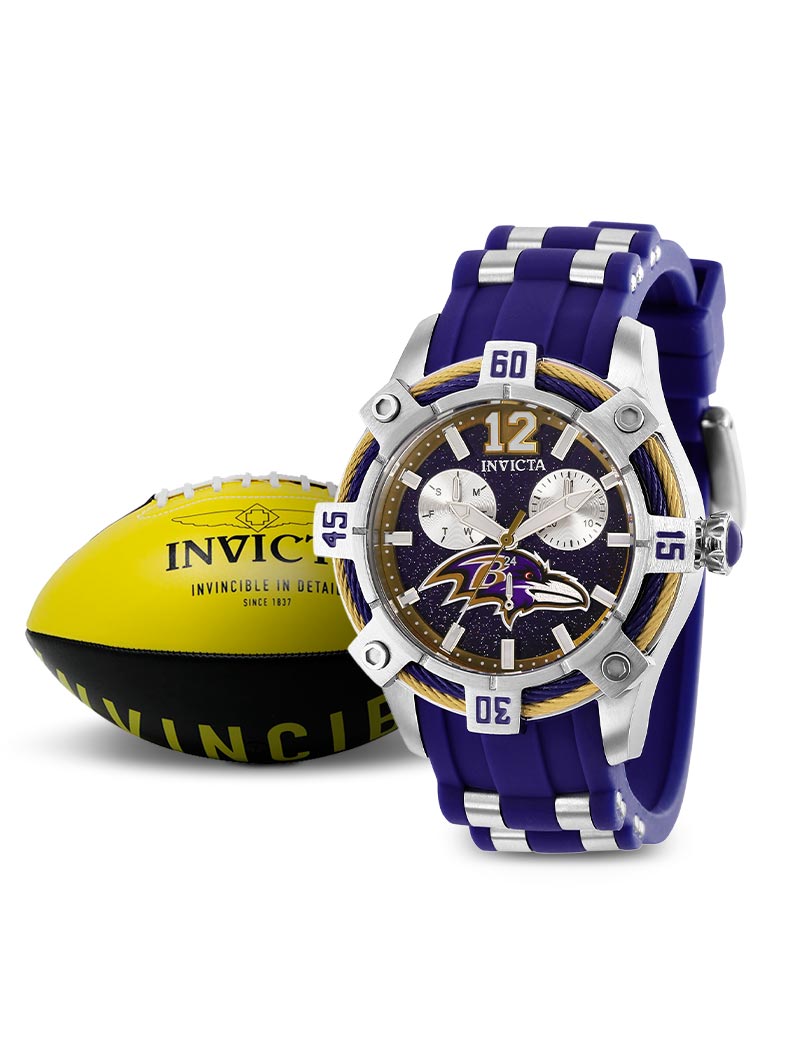 Invicta NFL Baltimore Ravens Women's Watch - 40mm, Purple, Steel (35798)