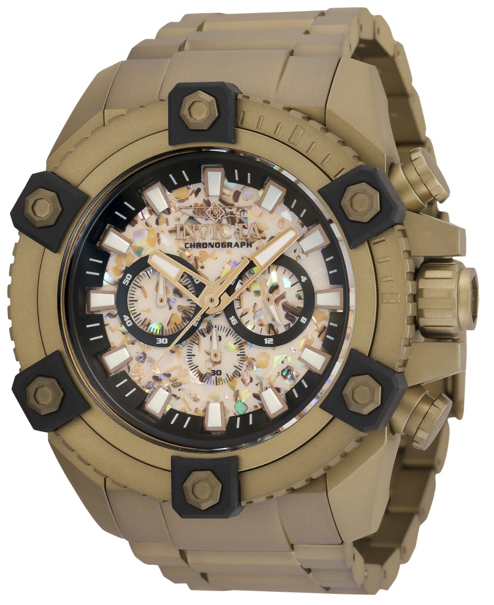 Invicta Coalition Forces Men's Watch w/ Abalone & Mother of Pearl Dial - 56mm, Khaki (35978)