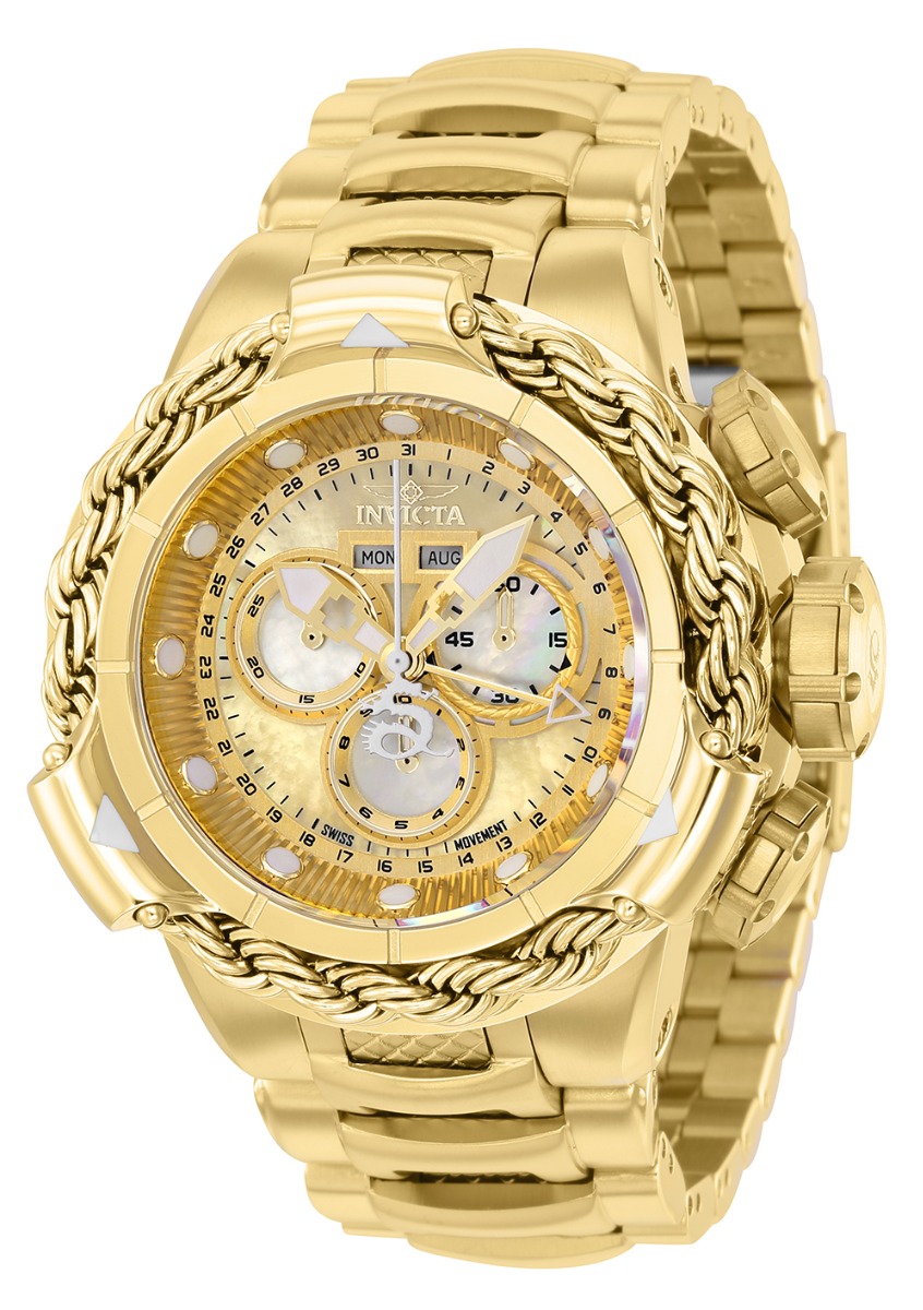 Invicta Subaqua Alpha Men's Watch w/ Metal, Mother of Pearl & Oyster Dial - 50.5mm, Gold (36002)