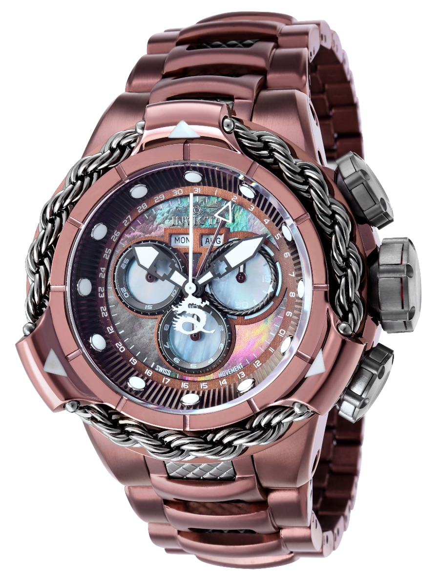 Invicta Subaqua Alpha Men's Watch w/ Metal, Mother of Pearl & Oyster Dial - 50.5mm, Brown, Titanium (36005)