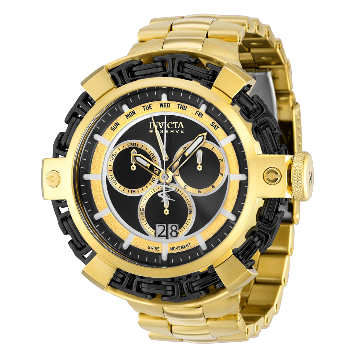 Invicta Reserve Wolf King Men%27s Watch - 61.5mm, Gold (36186)