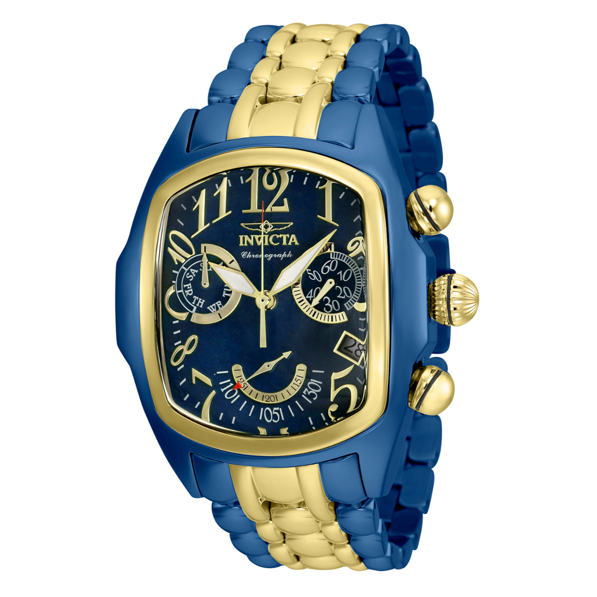 Invicta Lupah Men's Watch w/ Mother of Pearl Dial - 44.5mm, Blue, Gold (36192)