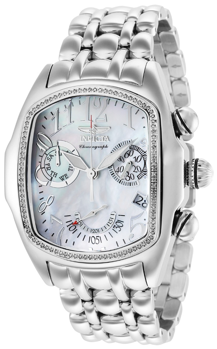Invicta Lupah 0.42 Carat Diamond Men's Watch w/ Mother of Pearl Dial - 44.5mm, Steel (36196)
