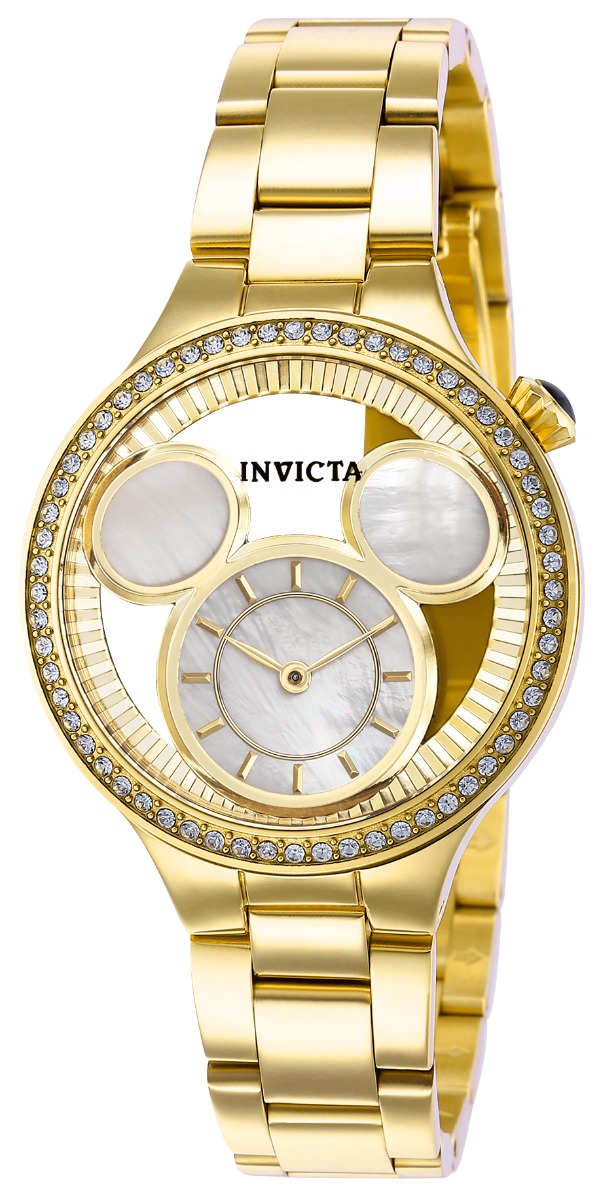Invicta Disney Limited Edition Women's Watch w/ Metal & Mother of Pearl Dial - 35mm, Gold (36264)