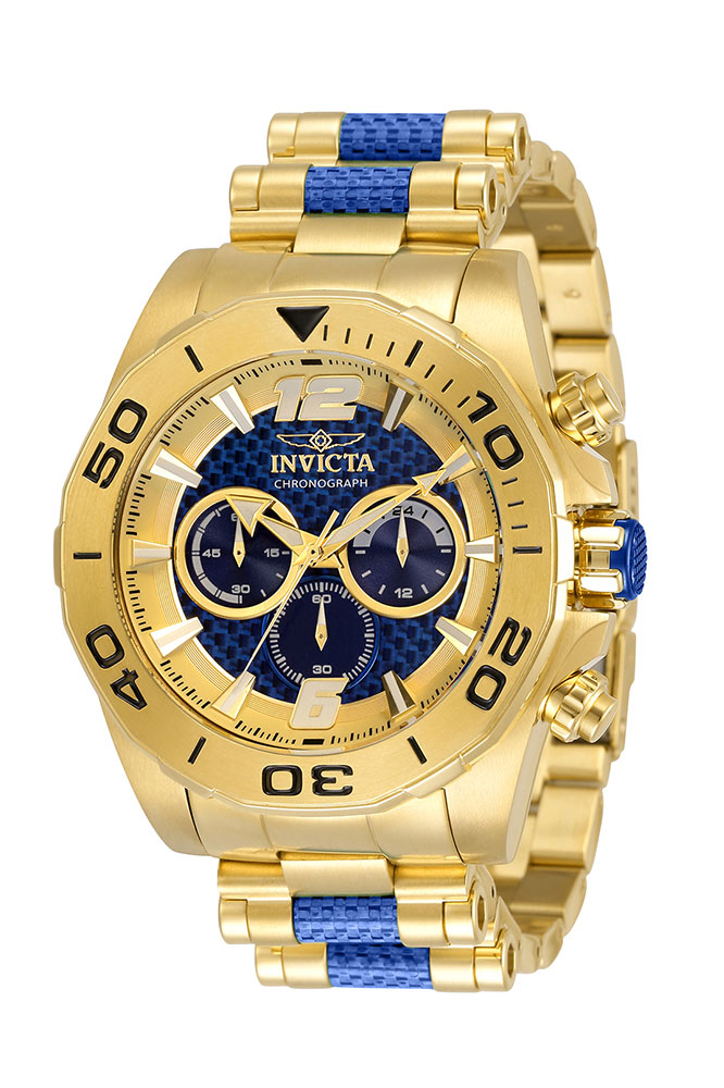 Invicta Speedway Men's Watch - 48mm, Gold, Blue (36272)