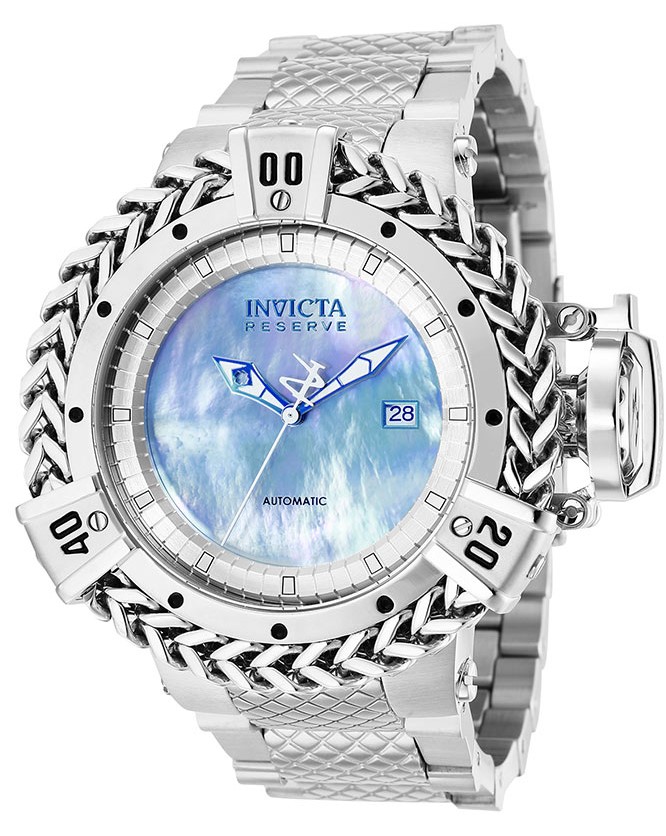Invicta Reserve Herc Automatic Men's Watch w/Mother of Pearl, Oyster Dial - 54mm, Steel (36311)