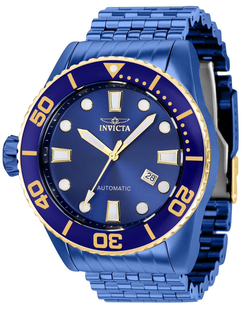 Invicta Pro Diver Atomic Automatic LEFT-HANDED Men's Watch 50.7mm, Dark Blue (36408)
