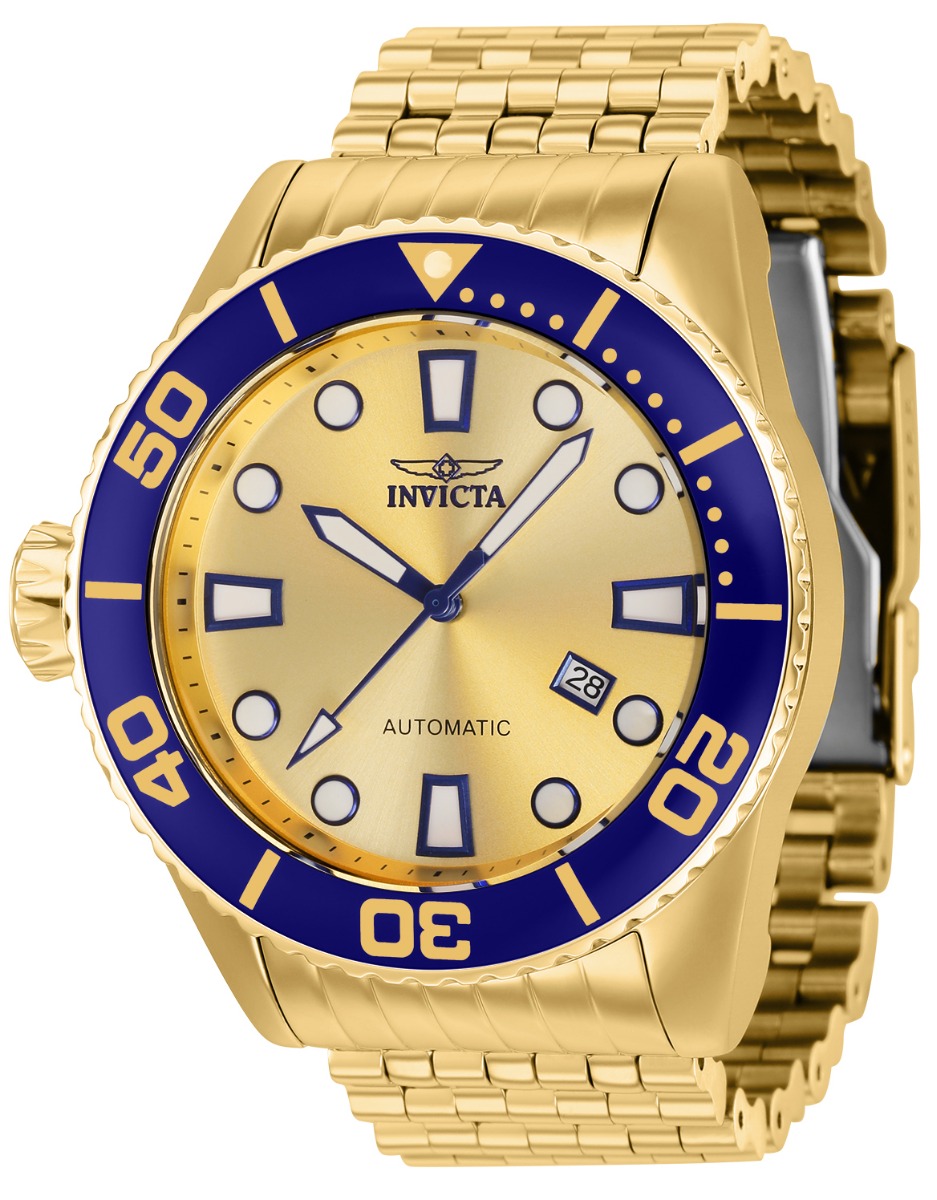 Invicta Pro Diver Atomic Automatic Men's Watch 50.7mm, Gold (36409)