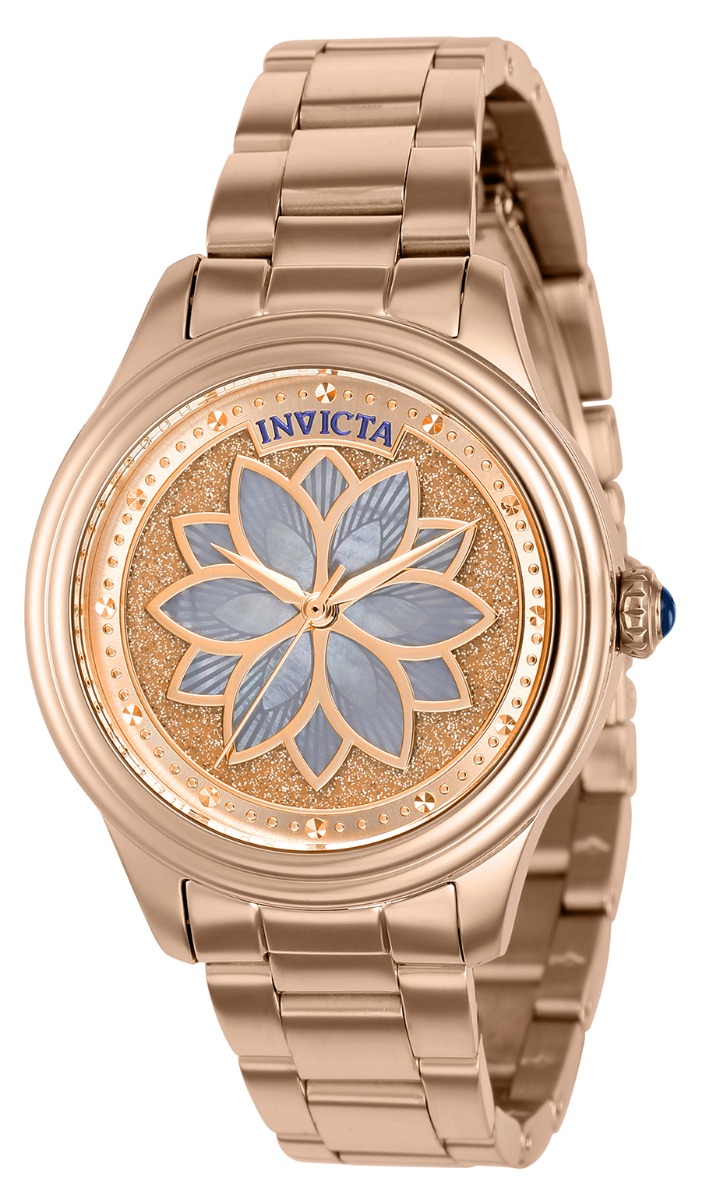 Invicta Wildflower Women's Watch w/ Metal & Mother of Pearl Dial - 35mm, Rose Gold (37086)