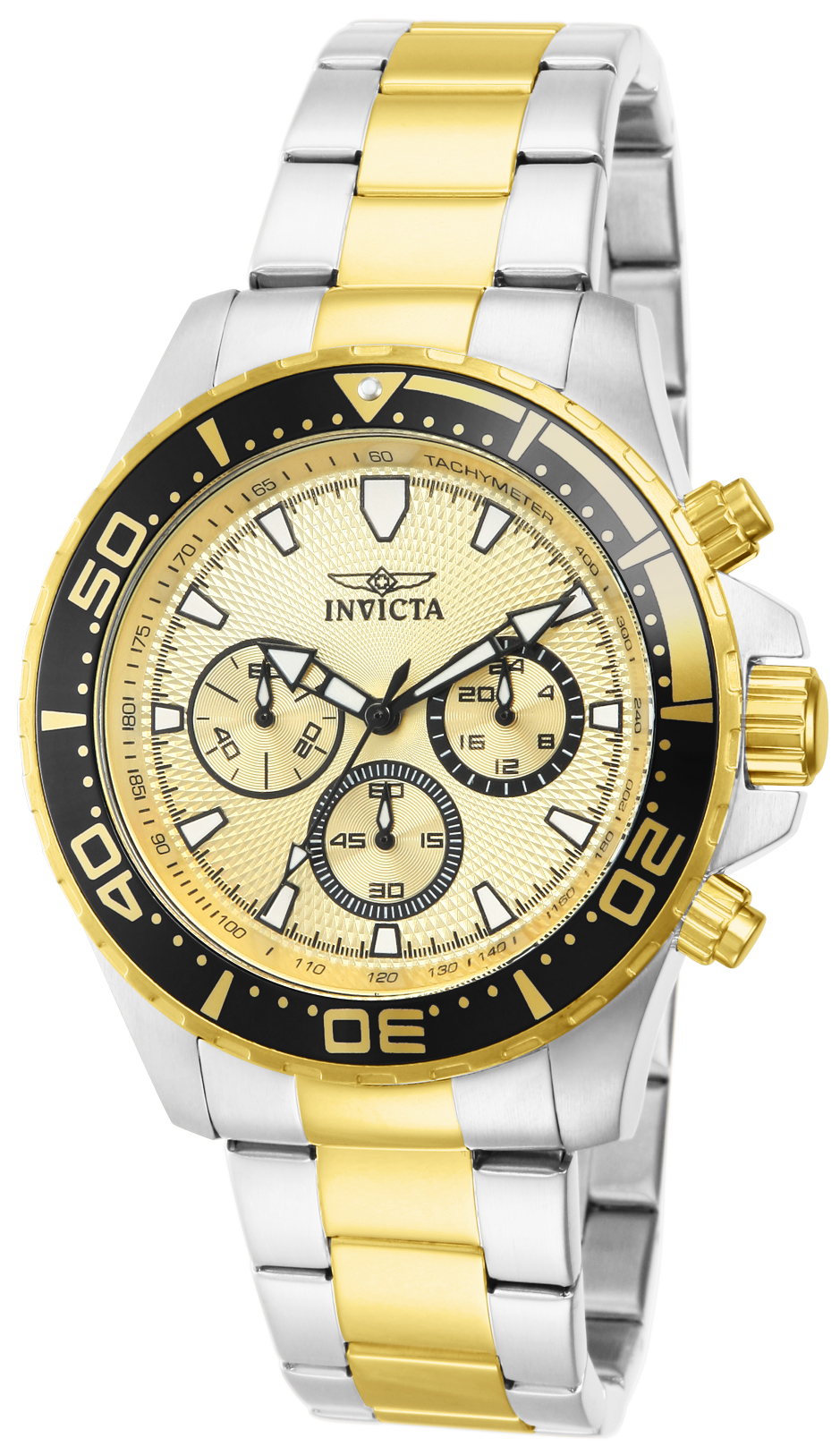 Invicta Pro Diver Men's Watch - 45mm, Steel, Gold (12916)