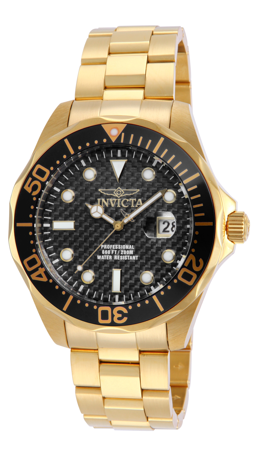 Invicta Pro Diver Men's Watch - 47mm, Gold (14356)