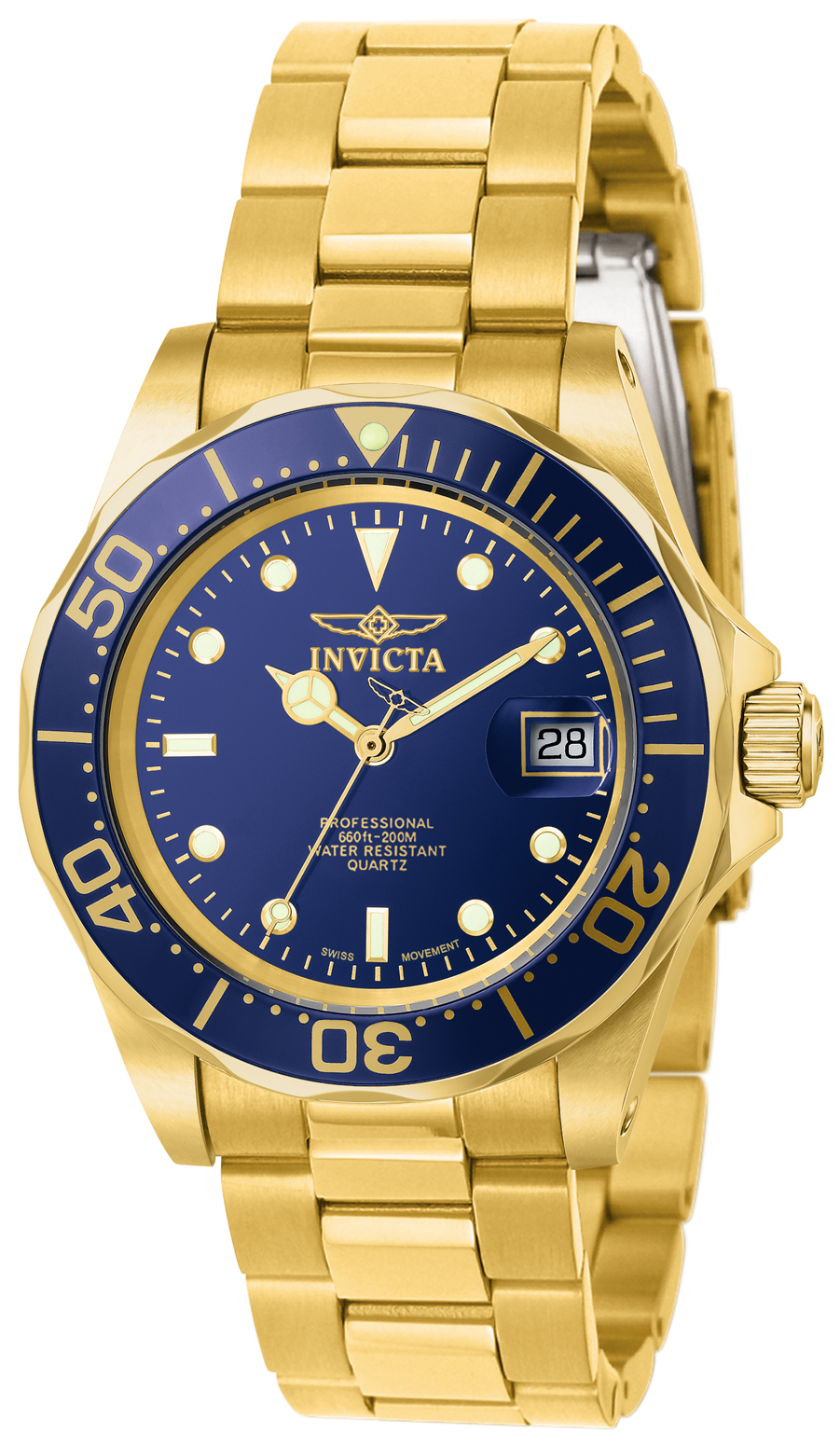 Invicta Pro Diver Men's Watch - 40mm, Gold (9312)