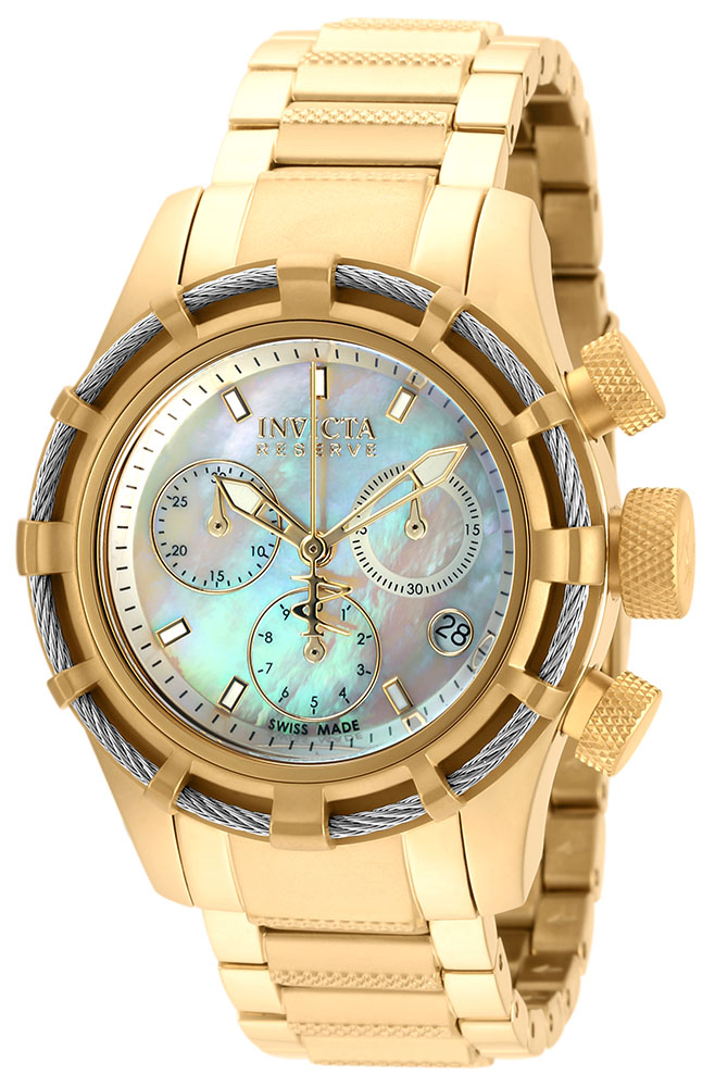 Invicta Bolt Women's Watch w/ Mother of Pearl Dial - 40mm, Gold (90011)