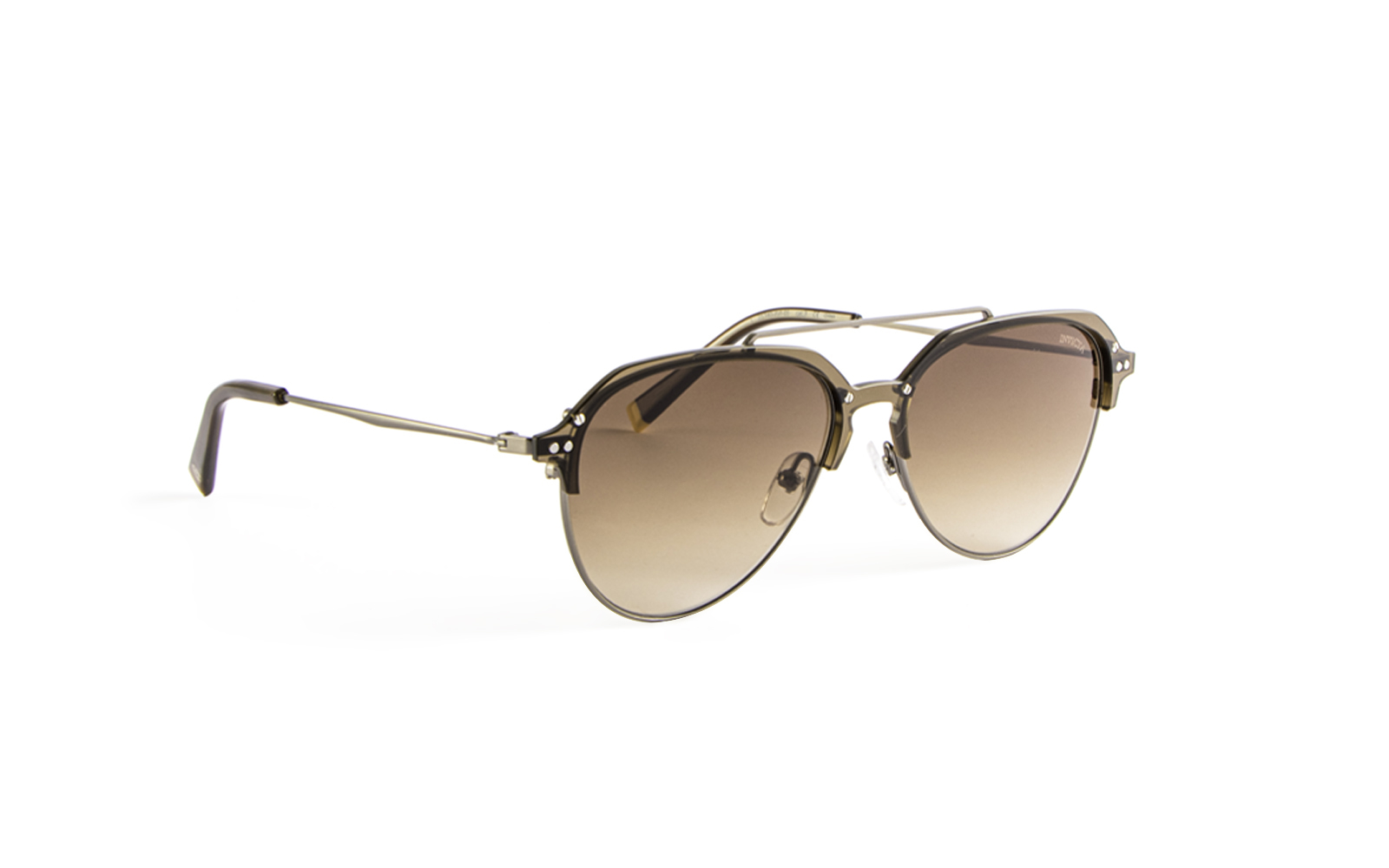 Invicta Men's Aviator Clubmaster Style Sunglasses, Brown (21740-AVI-05) (Eyewear)