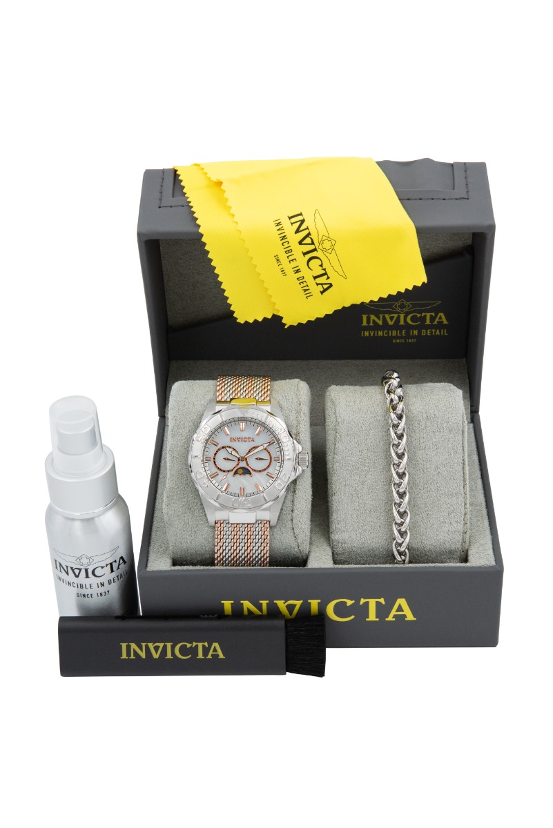 Invicta Pro Diver Men%27s Watch w/Mother of Pearl Dial - 44mm, Steel, Rose Gold - Special Edition Bundle - (24991-SPECIAL)