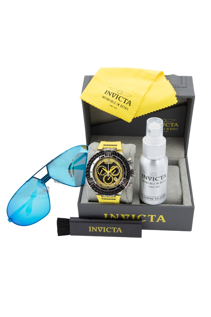 Invicta Bolt Herc Men%27s Watch - 53mm, Yellow, Black - Special Edition Bundle - (35579-SPECIAL)