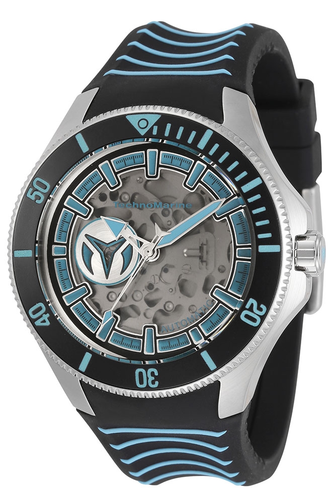 TechnoMarine Cruise Shark Automatic Men%27s Watch - 47mm, Black, Blue (TM-118020)
