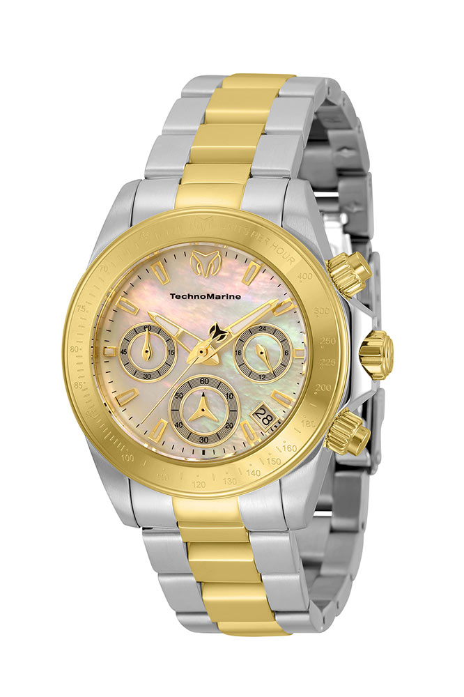 Technomarine Manta Ray Women's Watch w/Mother of Pearl Dial - 38mm, Steel, Gold (TM-220044)