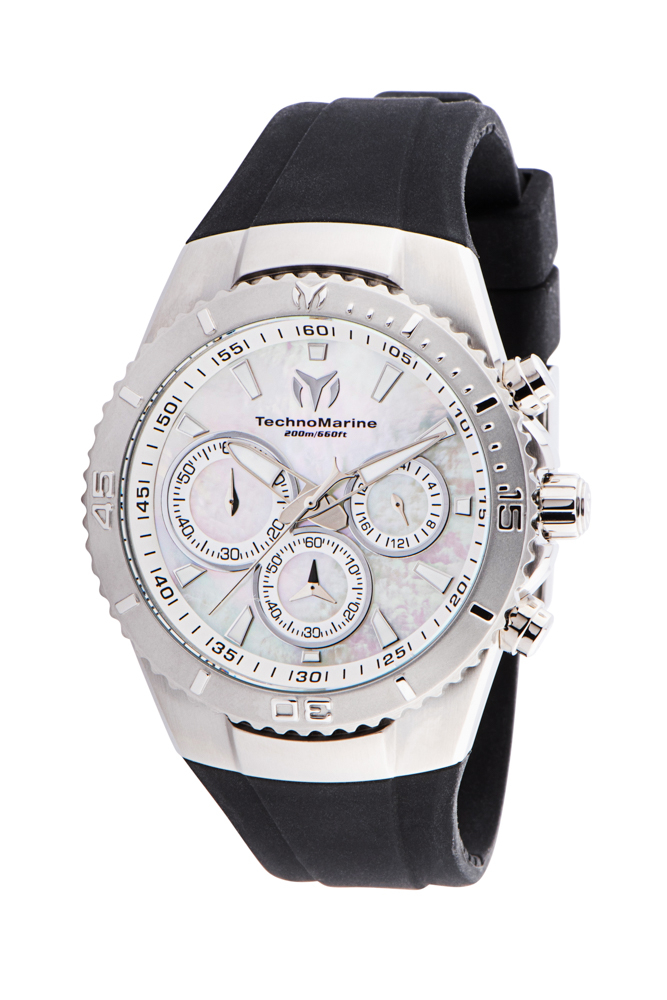 TechnoMarine Manta Sea Women's Watch w/ Mother of Pearl Dial - 40mm, Black (TM-220070)