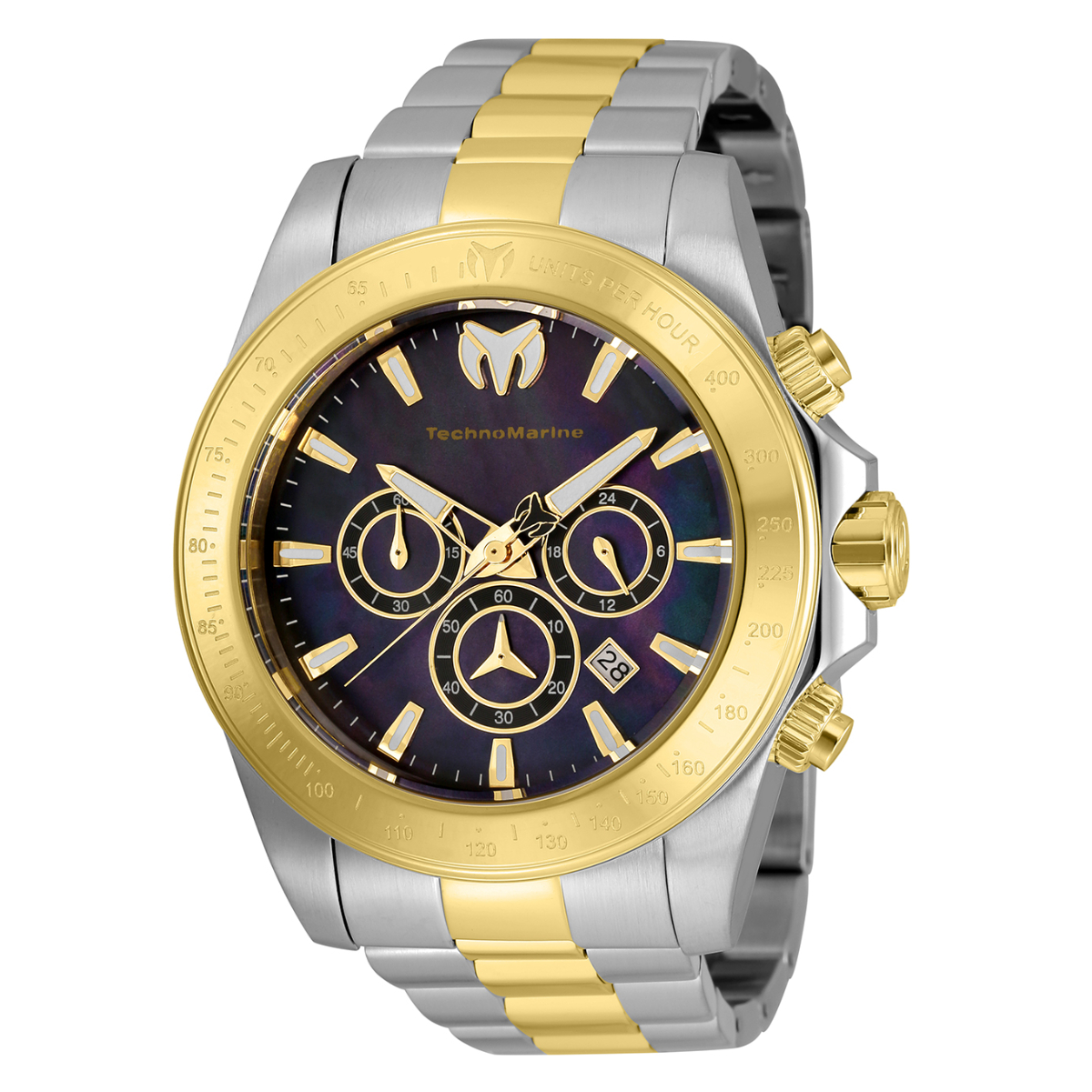 Technomarine Manta Grand Men%27s Watch w/Mother of Pearl Dial - 47mm, Steel, Gold (TM-220135)